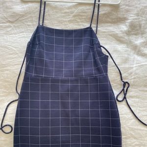 Urban Outfitters. Blue & White Plaid Mini Dress